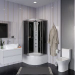 Душевая кабина 90x90 см NIAGARA Classic NG-2508-14BKTG с гидромассажем без крыши — изображение 3