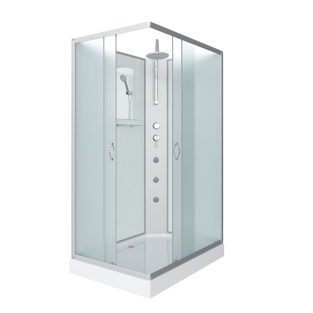 Душевая кабина 90x70 см NIAGARA Classic NG-43975-14QBKTG с гидромассажем без крыши