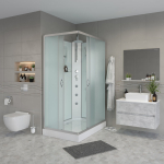 Душевая кабина 90x70 см NIAGARA Classic NG-43975-14QBKTG с гидромассажем без крыши — изображение 3