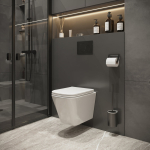 Унитаз безободковый подвесной Niagara Atrio NG-9303 с тонкой крышкой/Китай — изображение 4