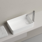 Раковина 485x305x135мм Element CeramicaNova накладная со смещенным сливом прямоугольная CN5050/Италия — изображение 5