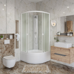 Душевая кабина 80x80 см NIAGARA Promo P80/40/MT/BK без крыши — изображение 3