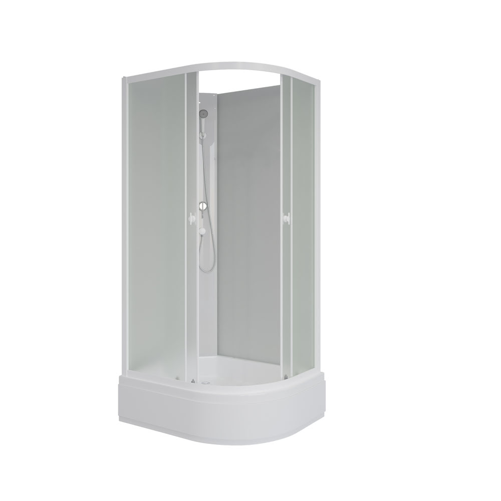 p90-120_26_bf1-2-1 Душевая кабина 90x80 см NIAGARA Promo P90/80/26L/MT/BK Левая без крыши — изображение 1