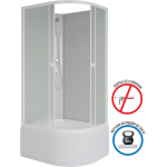 Душевая кабина 90x70 см NIAGARA Promo P90/70/40L/MT/BK Левая без крыши — изображение 2