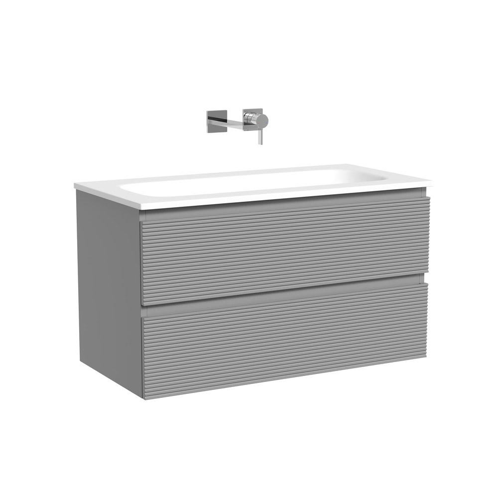 Тумба 90 см Folk Ergraut soft ПОДВЕСНАЯ Sancos с умывальником CN7019wx