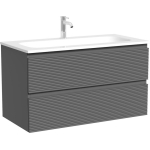 Тумба 90 см Folk Grey soft ПОДВЕСНАЯ Sancos с умывальником CN7019