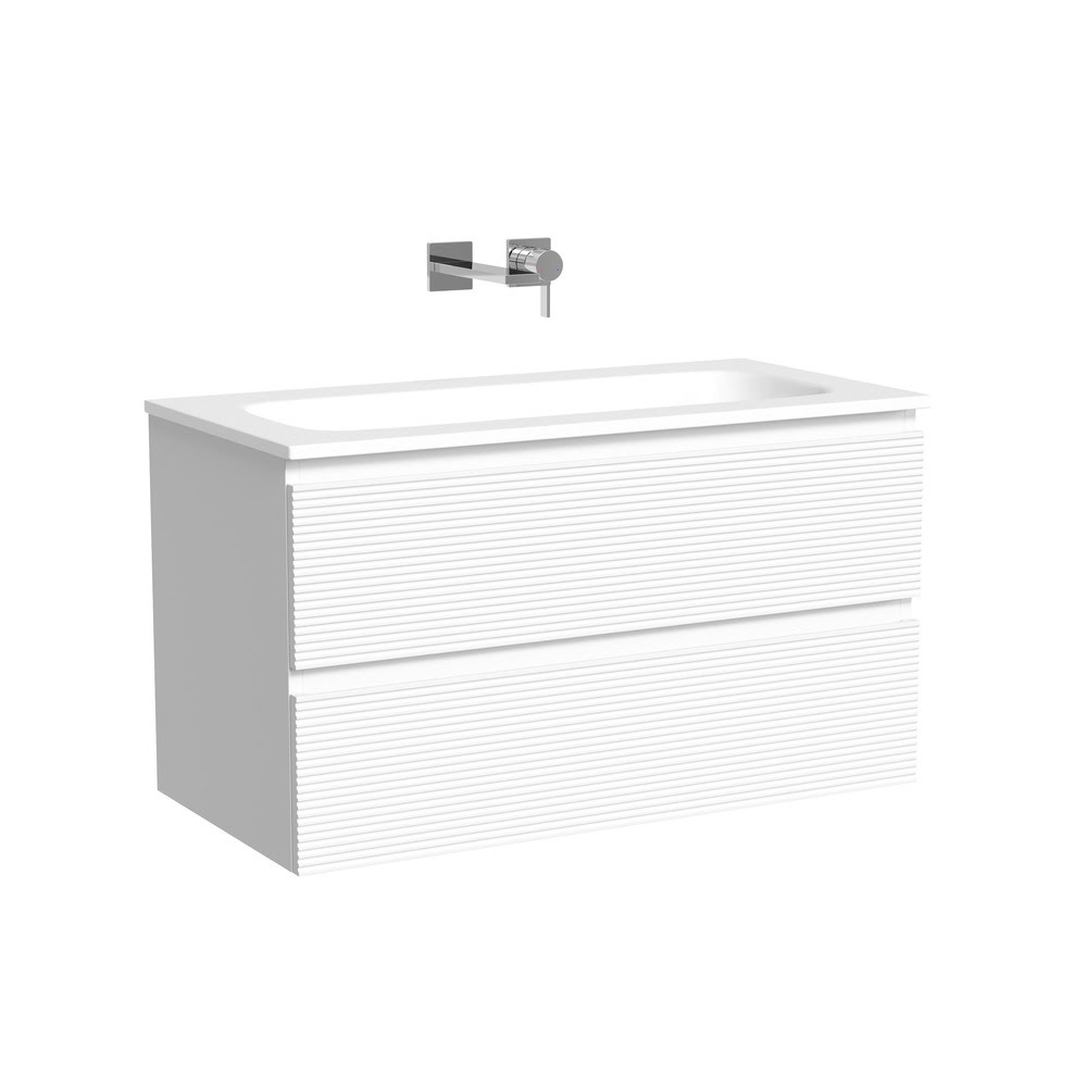Тумба 90 см Folk Bianco ПОДВЕСНАЯ Sancos с умывальником CN7019wx