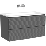 Тумба 90 см Folk Grey soft ПОДВЕСНАЯ Sancos с умывальником CN7019wx
