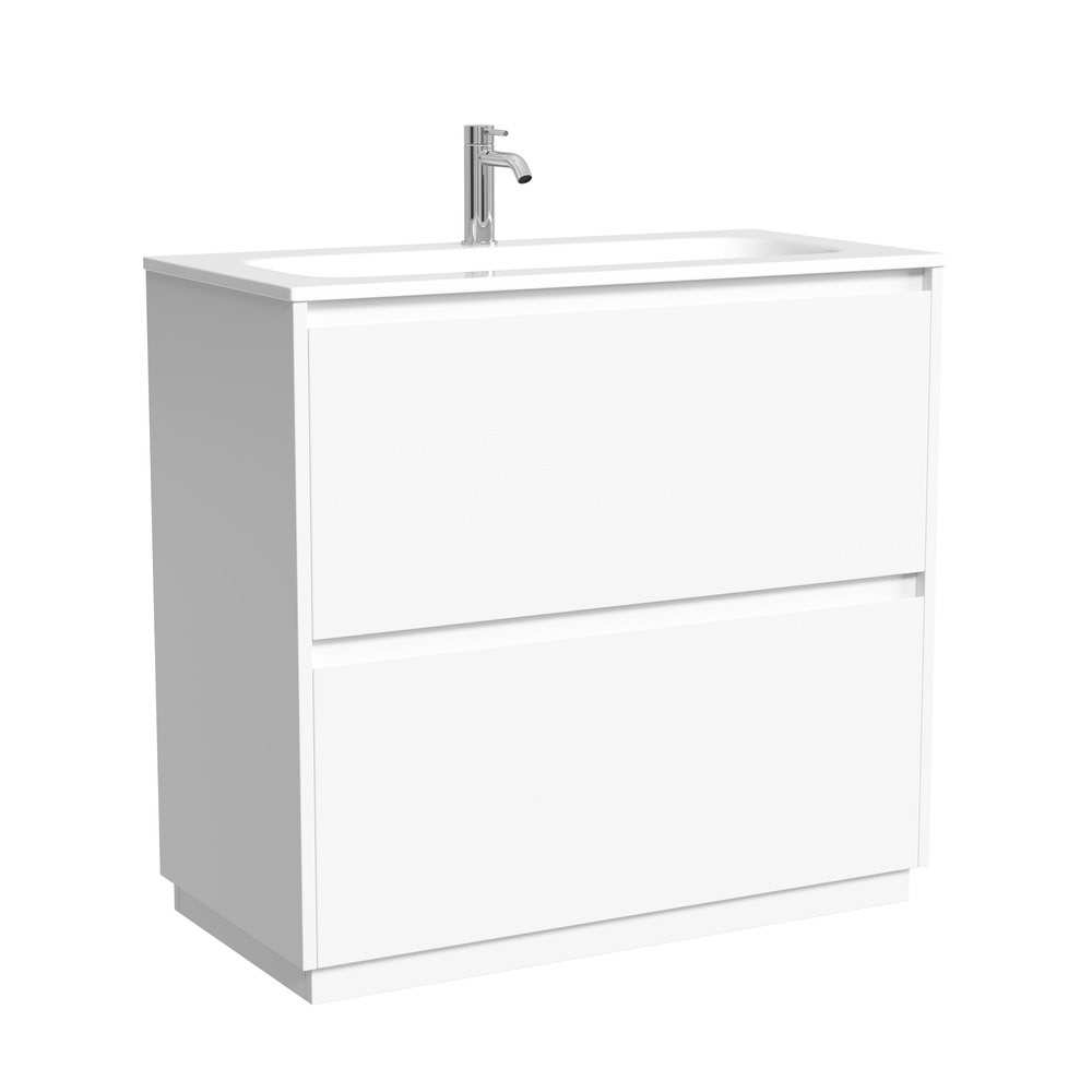 png-900-libra-floor-2 Тумба 90 см Libra Floor НАПОЛЬНАЯ Sancos Белый глянец эмаль с умывальником CN7019 — изображение 1