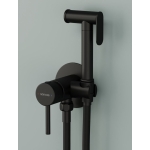 Гигиенический душ встраиваемый SANCOS Start SC1001MB со смесителем c внутренней частью цвет черный матовый настенный/Италия — изображение 3