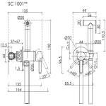 Гигиенический душ встраиваемый SANCOS Start SC1001MB со смесителем c внутренней частью цвет черный матовый настенный/Италия — изображение 6