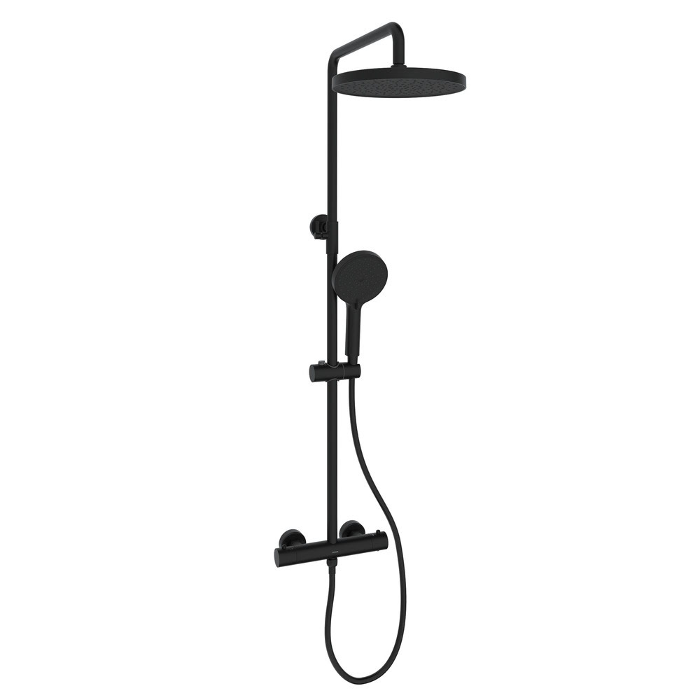 Душевая стойка с термостатическим смесителем SC11001MB Sancos Teo Черный матовый/Италия