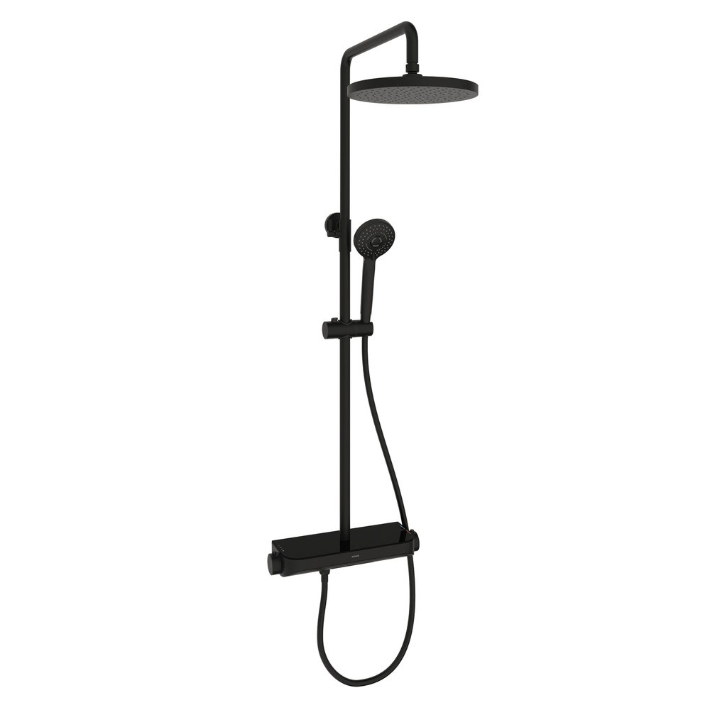 Душевая стойка с термостатическим смесителем SC11002MB Sancos Teo Черный матовый/Италия