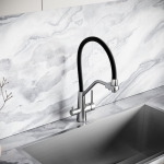 Смеситель SANCOS Nolia SC12003SS с гибким изливом и возможностью подключения фильтра для воды нержавеющая сталь матовая/Италия — изображение 2