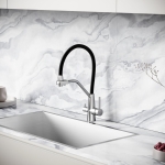 Смеситель SANCOS Nolia SC12003SS с гибким изливом и возможностью подключения фильтра для воды нержавеющая сталь матовая/Италия — изображение 5