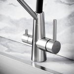 Смеситель SANCOS Nolia SC12003SS с гибким изливом и возможностью подключения фильтра для воды нержавеющая сталь матовая/Италия — изображение 6