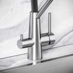 Смеситель SANCOS Nolia SC12003SS с гибким изливом и возможностью подключения фильтра для воды нержавеющая сталь матовая/Италия — изображение 7