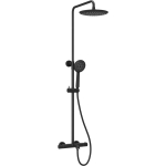 Душевая стойка с изливом и термостатическим смесителем SC3001LMB SANCOS Game для душа/ванны черный матовый/Италия