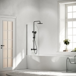 Душевая стойка с изливом и термостатическим смесителем SC3001LMB SANCOS Game для душа/ванны черный матовый/Италия — изображение 2