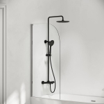 Душевая стойка с изливом и термостатическим смесителем SC3001LMB SANCOS Game для душа/ванны черный матовый/Италия — изображение 3