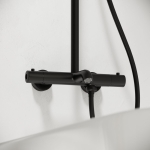 Душевая стойка с изливом и термостатическим смесителем SC3001LMB SANCOS Game для душа/ванны черный матовый/Италия — изображение 4