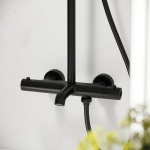 Душевая стойка с изливом и термостатическим смесителем SC3001LMB SANCOS Game для душа/ванны черный матовый/Италия — изображение 7