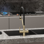 Смеситель SANCOS Dora SC4003BG с гибким изливом и возможностью подключения фильтра для воды/Италия — изображение 5