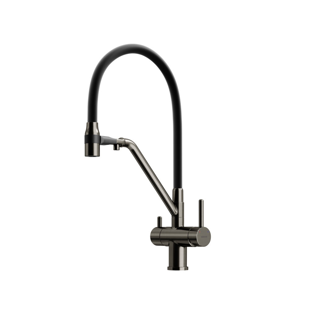 Смеситель SANCOS Dora SC4003GG с гибким изливом и возможностью подключения фильтра для воды/Италия