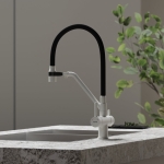 Смеситель SANCOS Dora SC4003GR с гибким изливом и возможностью подключения фильтра для воды/Италия — изображение 4