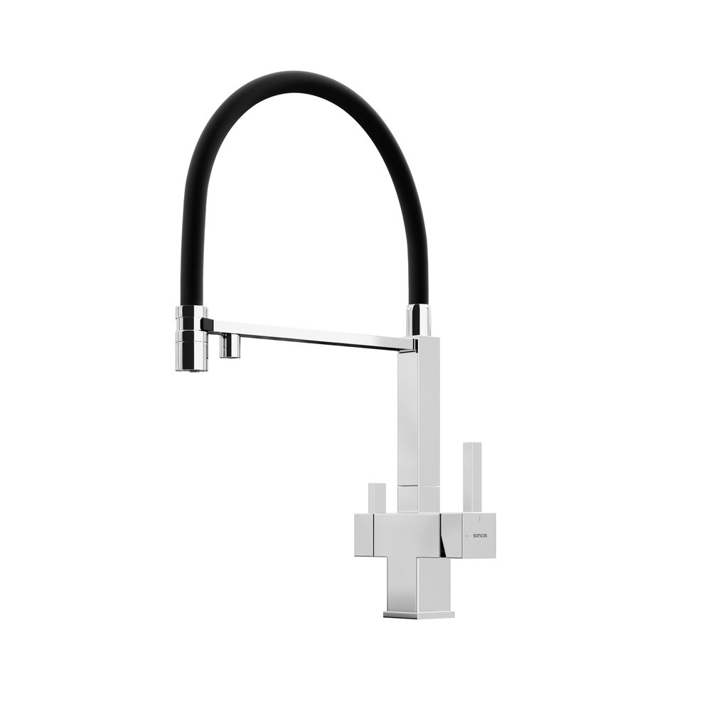 Смеситель SANCOS Moro SC4006CH с гибким изливом и возможностью подключения фильтра для воды/Италия