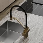 Смеситель SANCOS Loro SC4007BG с гибким изливом и возможностью подключения фильтра для воды/Италия — изображение 4