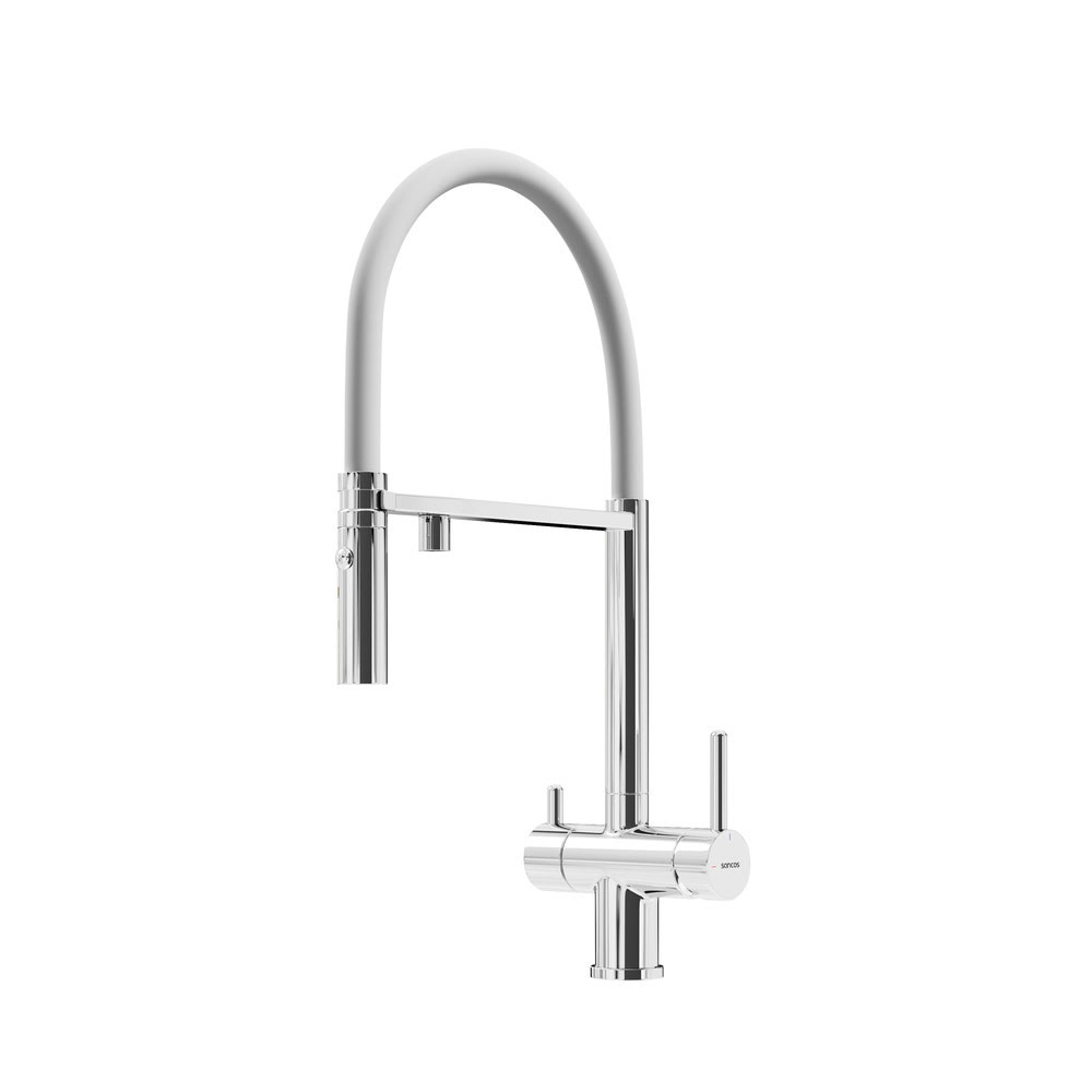 Смеситель SANCOS Imola SC4010CHwh с гибким изливом и возможностью подключения фильтра для воды хром глянцевый/Италия
