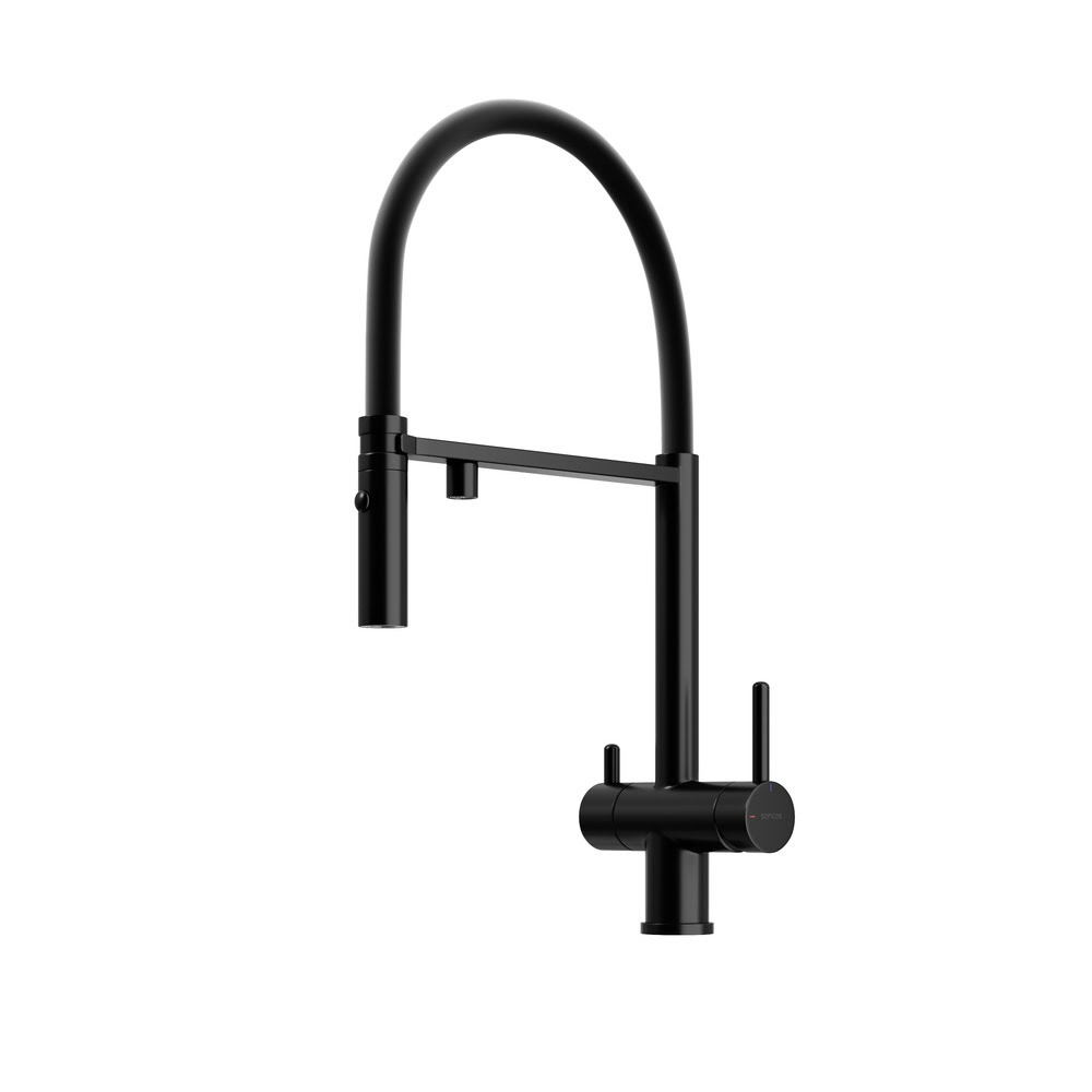 Смеситель SANCOS Imola SC4010MB с гибким изливом и возможностью подключения фильтра для воды/Италия