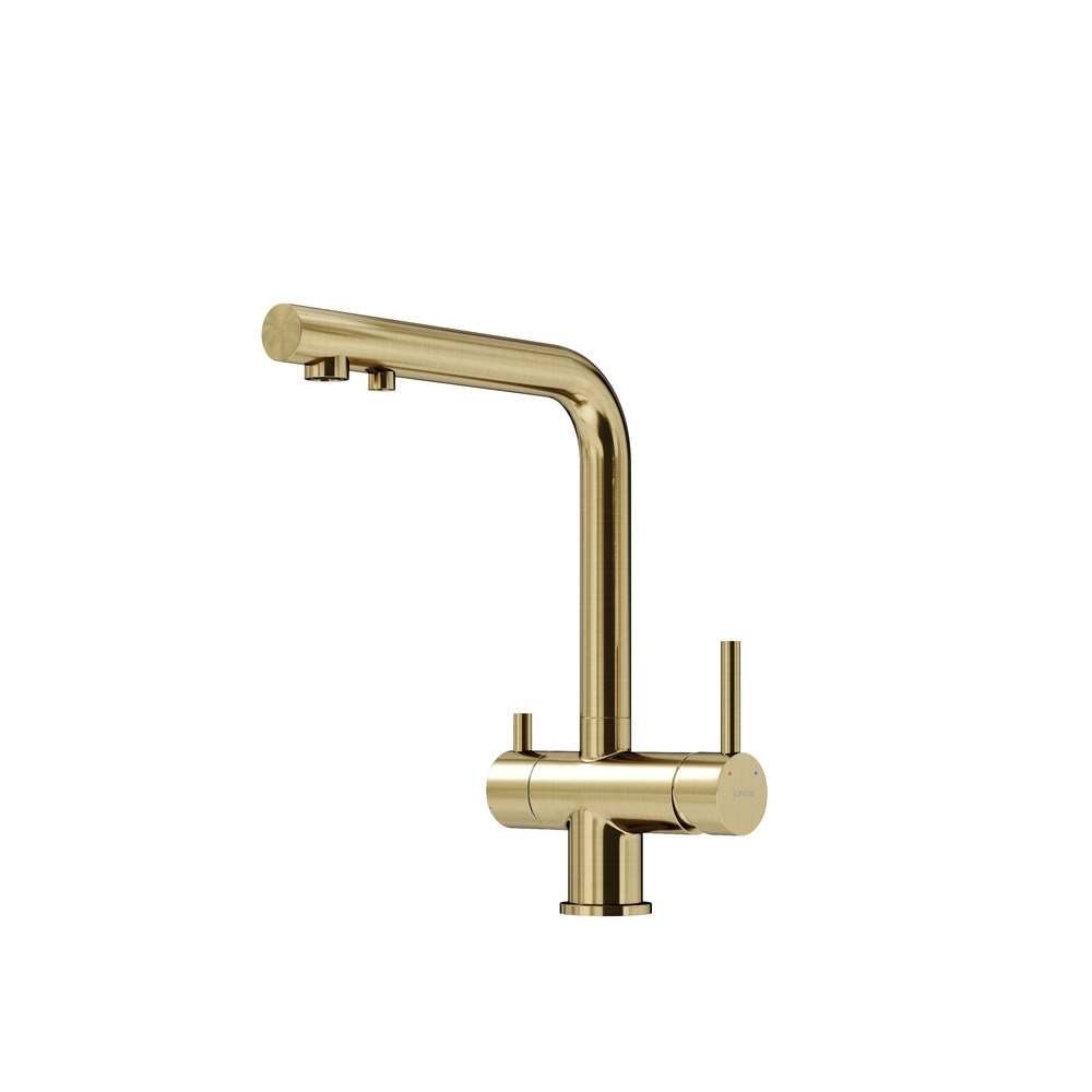 sc4014bg_1 Смеситель SANCOS Foster SC4014BG с возможностью подключения фильтра для воды брашированное золото/Италия — изображение 1
