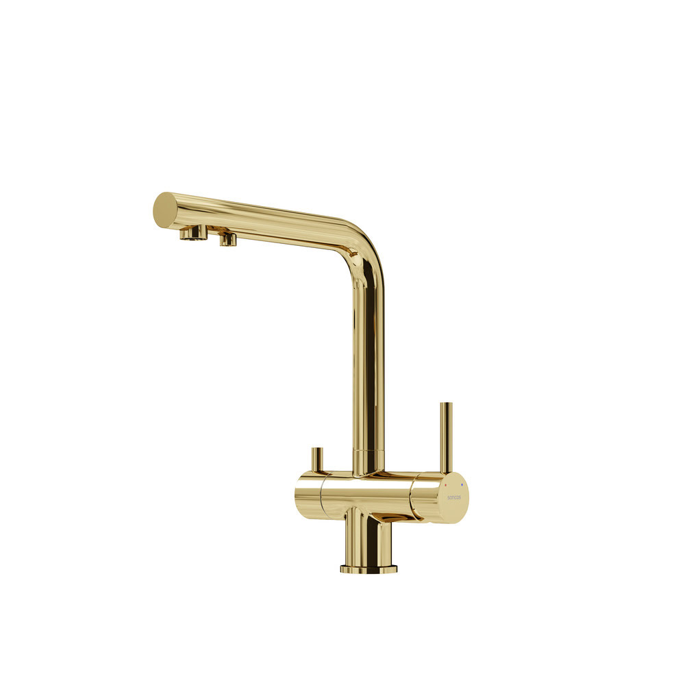 sc4014zg_1 Смеситель SANCOS Foster SC4014ZG с возможностью подключения фильтра для воды полированное золото/Италия — изображение 1