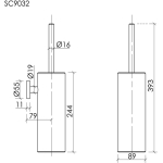 Ершик SC9032BN SANCOS Base Брашированный никель/Италия — изображение 3