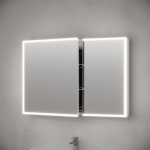 Шкаф-зеркало 90x70 см из алюминия SANCOS Evoke SC8090 с LED подсветкой — изображение 4