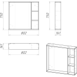 Зеркало 80 см ФЛАЙ Grossman Универсальное Дуб сонома — изображение 4