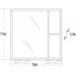 Шкаф-зеркало ДЕЛЬТА 70 см — изображение 9