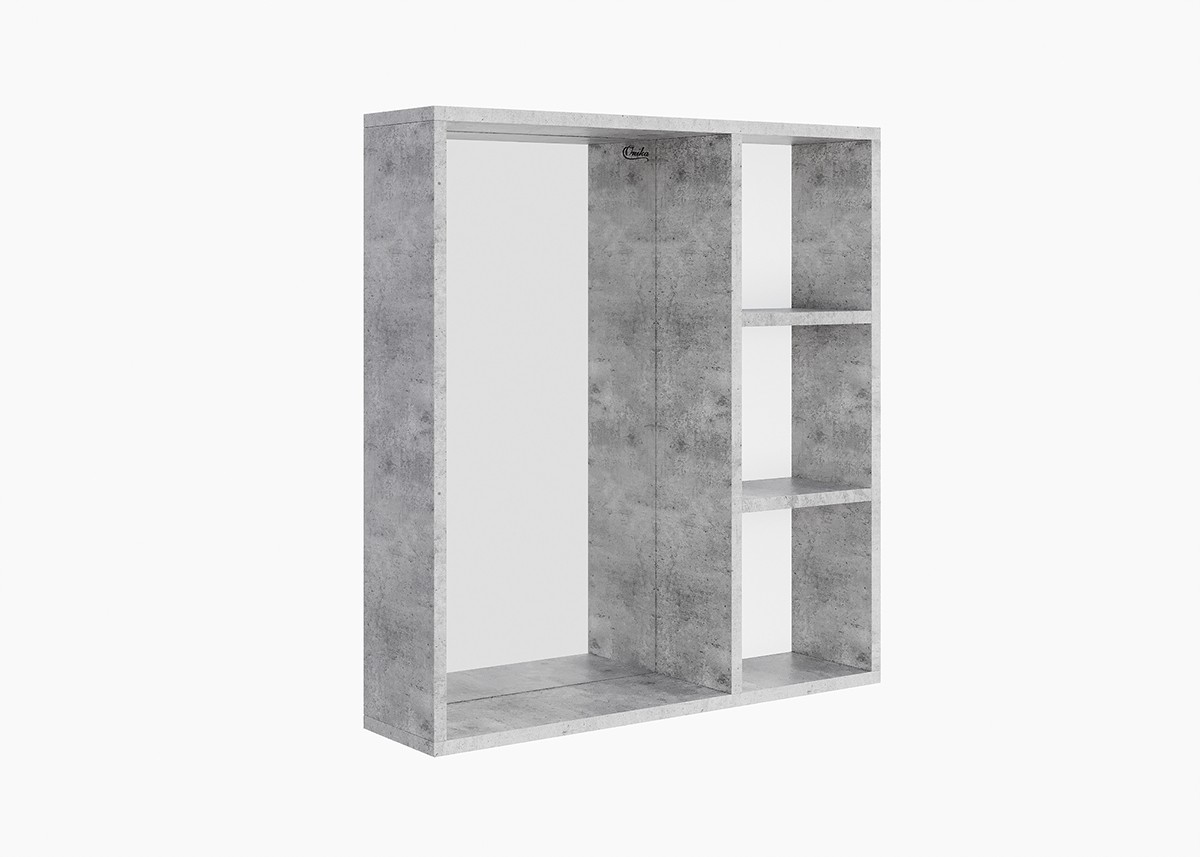 Шкаф-зеркало ДЕВИС 65 см Бетон чикаго