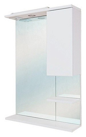 Шкаф-зеркало ЭЛИТА 60 см белый Правый