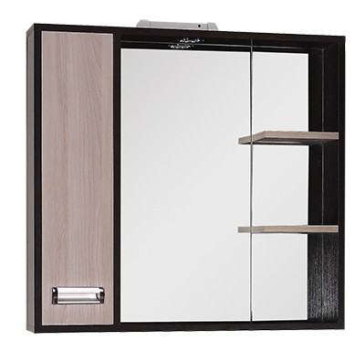 Шкаф-зеркало ГАММА 75 см Левый