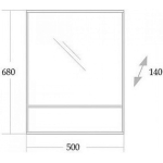 Шкаф-зеркало НАТАЛИ 50 см Правый — изображение 3