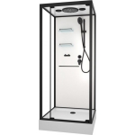 Душевая кабина 90х90х210см F401M Black пристенная низкий поддон матовое стекло/Германия — изображение 3