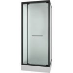 Душевая кабина 90х90х210см F401M Black пристенная низкий поддон матовое стекло/Германия