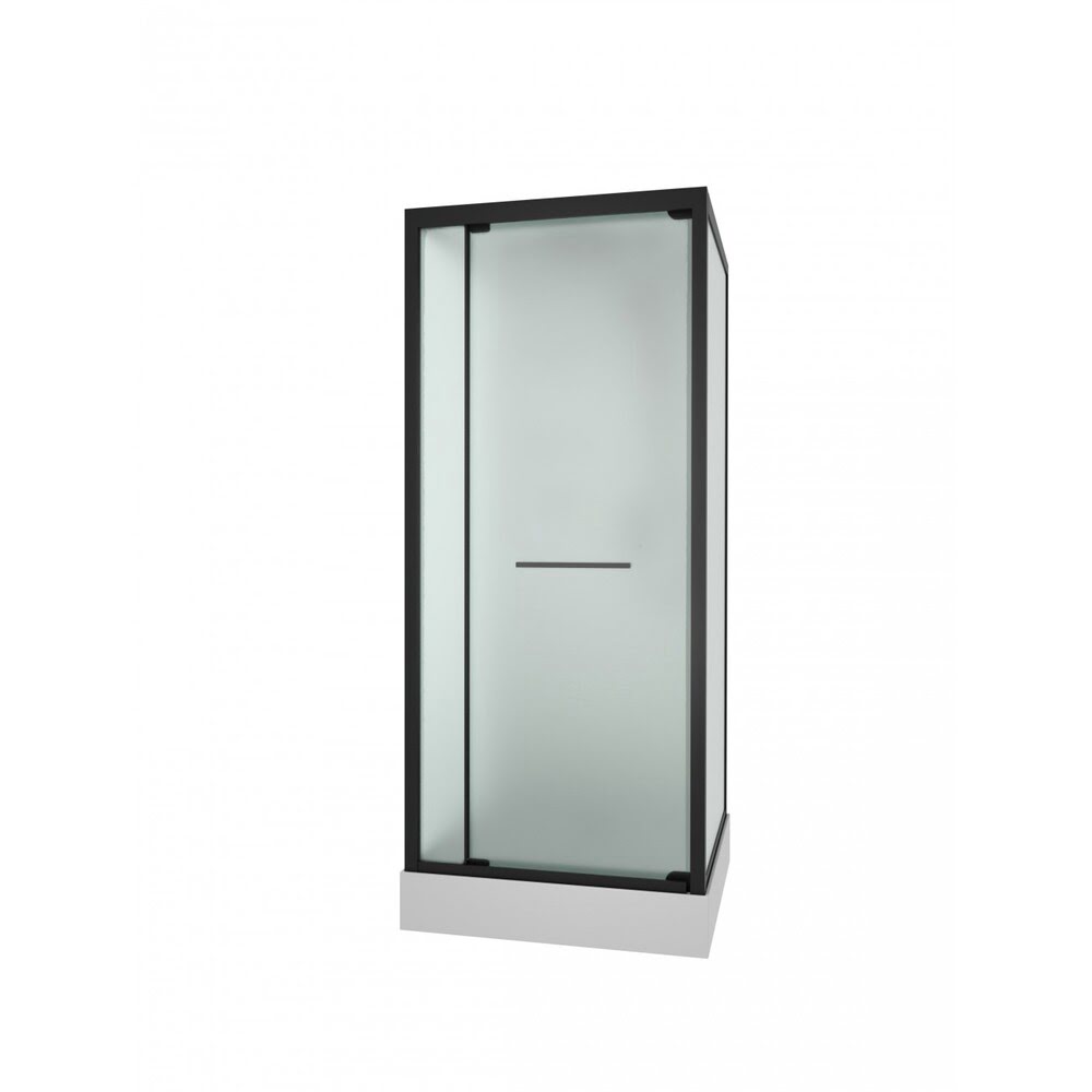 Душевая кабина 90х90х210см F401M Black пристенная низкий поддон матовое стекло/Германия