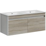 Тумба 120 см Smart ПОДВЕСНАЯ Sancos Дуб бардолино/белый с умывальником CN7004