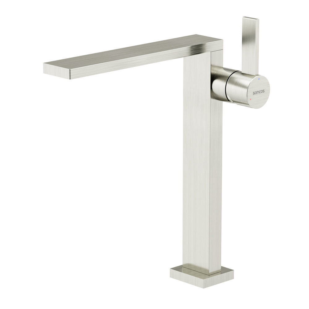 Смеситель для раковины высокий SC9020BN SANCOS Linn брашированный никель/Италия