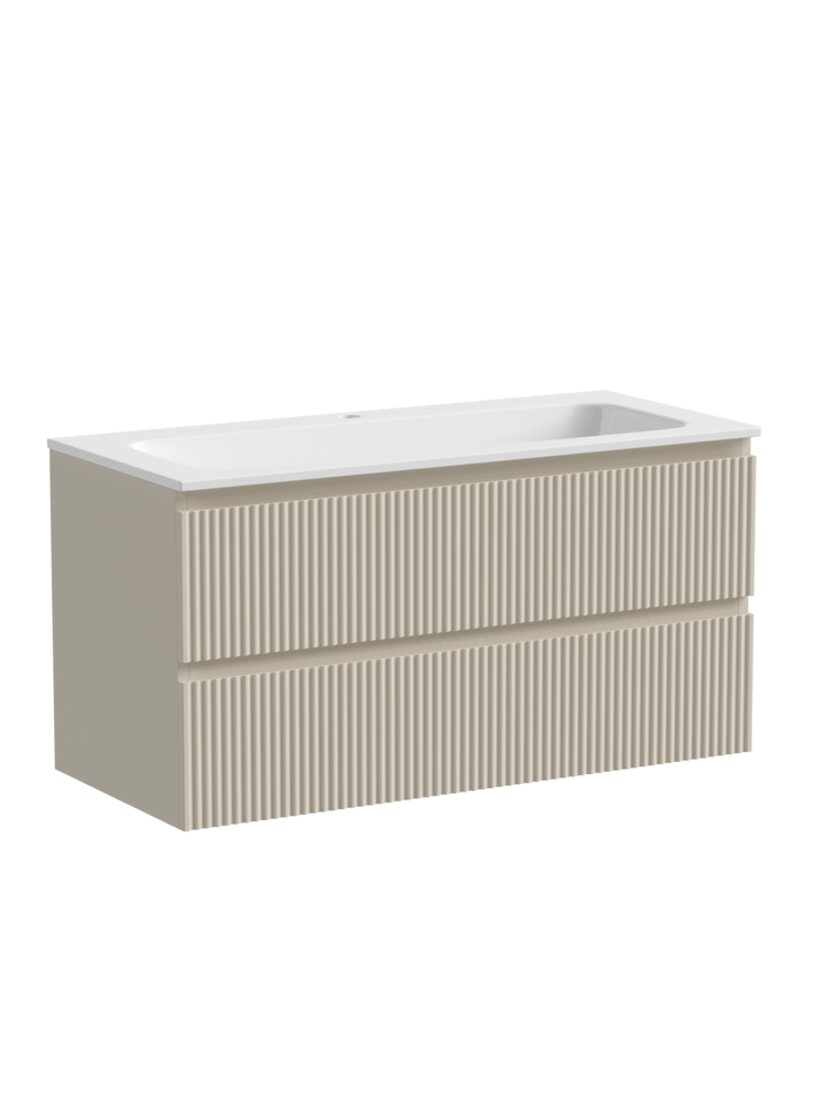 Тумба 100 см ПОДВЕСНАЯ Sancos SNOB R Beige Soft с умывальником CN7013