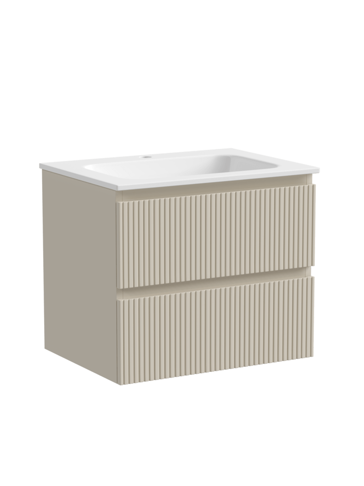 Тумба 60 см SNOB T Beige Soft ПОДВЕСНАЯ Sancos с умывальником CN7011
